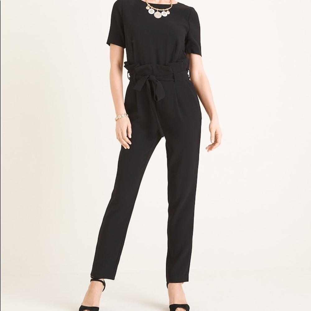 Chico’s Black Pleated Jumpsuit
